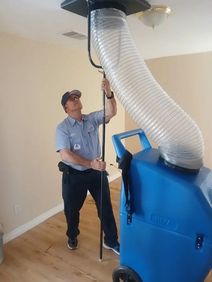 Mini Split Installation technician using HEPA equipment in Rio del Mar